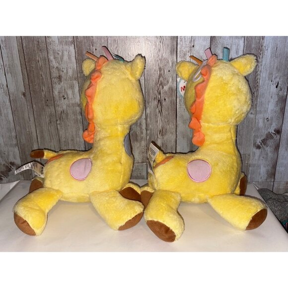 Set of 2 Magic Years Plush Yellow Giraffe Musical Light-Up Toy Nursery - Picture 7 of 10